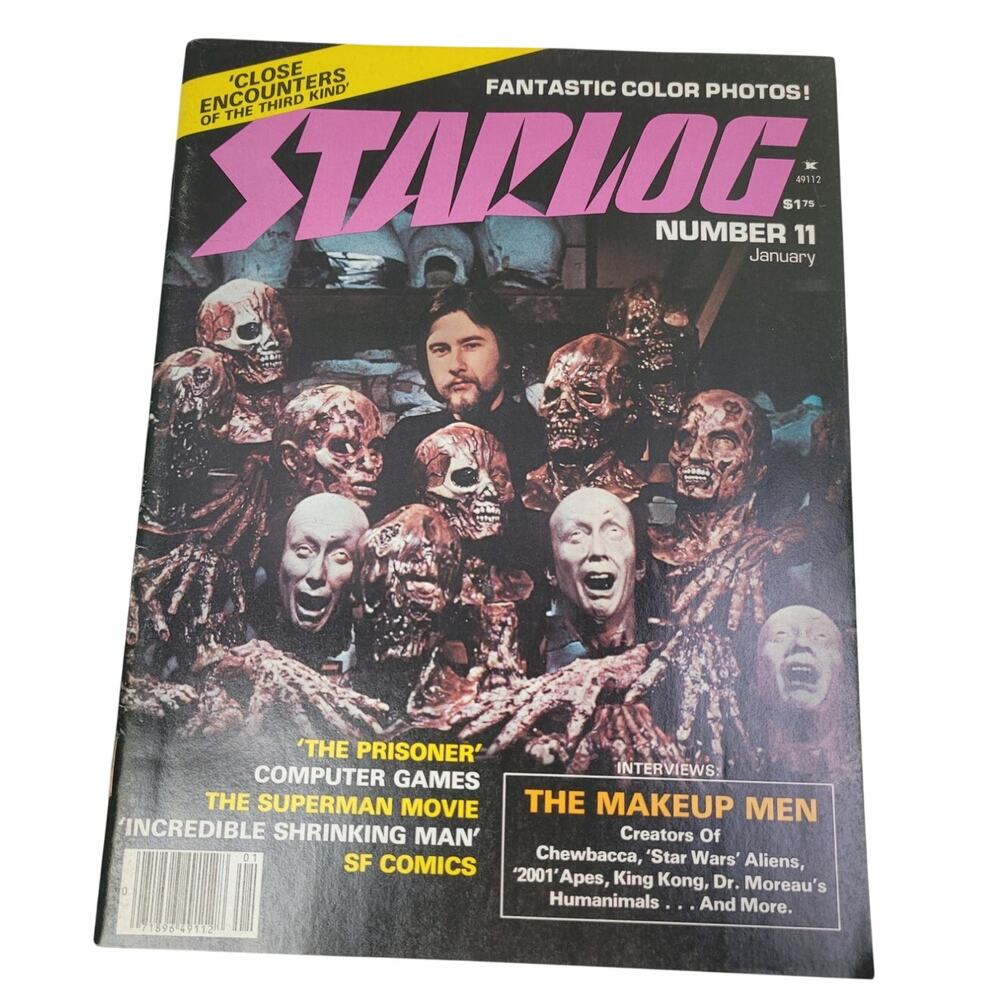 Vintage January 1978 Starlog The Magazine of the Future #11 The Makeup Men